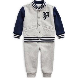 Ensemble veste et pantalon en mélange de coton molletonné pour bébé