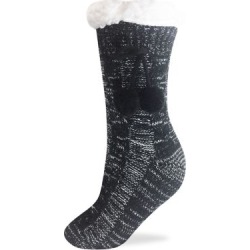 Chaussettes de lecture à bordure en similifourrure
