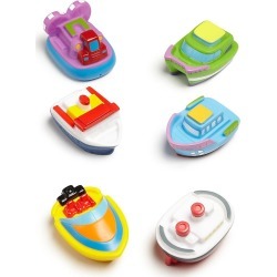 Elegant Baby Six-Piece Boat Squirties Bath Toys