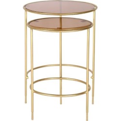 Modern Glamour Halo 2-Piece Nesting Table Set