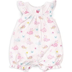 Kissy Kissy Baby Girl's Whale Of A Time Printed Romper - Fuchsia - Size 9 Months