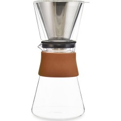 Grosche Amsterdam Pour Over Coffee Maker and Stainless Steel Filter - Silver