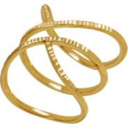 Bague en décalé enveloppante en or 14 K