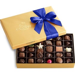 Godiva Chocolatier Assorted Chocolate Gold Gift Box, Royal Ribbon, 36 pc.