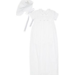 Baby Girl's 3-Piece Convertible Christening Gown, Romper & Bonnet