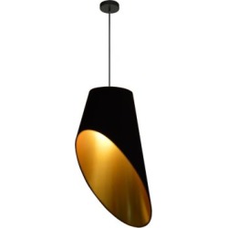 One-Light Slanted Tapered Drum Pendant Light