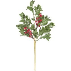 Red Berries Boxwood Pick