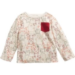 T-shirt à manches longues en mélange de coton à imprimé animalier pour bébé garçon