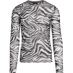 Sheer Zebra-Print Shirt found on MODAPINS