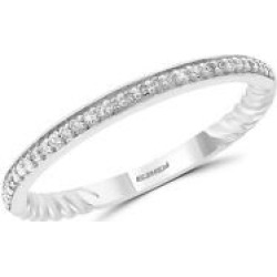 Bague en argent sterling avec diamants de 0,08 ct PT