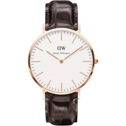 Montre Classic York avec bracelet en cuir, 40 mm