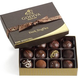 Godiva 12 Piece Dark Truffle Gift Box