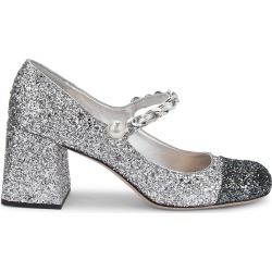 Women's Glitter Square-Toe Mary Jane Pumps - Argento Ardesia - Size 6.5 found on Bargain Bro from Saks Fifth Avenue for USD $836.00