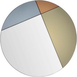 Miroir mural rond sans cadre Tucker, collection Modern Glamour