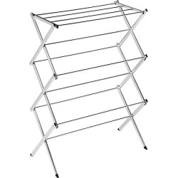 Honey-Can-Do Commercial Steel Accordion Drying Rack - Silver