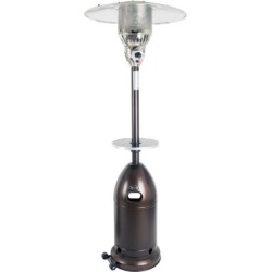Table et chauffe-terrasse en acier martelé, ensemble de qualité supérieure