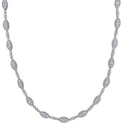 Collier en argent sterling avec diamants 2 ct PT