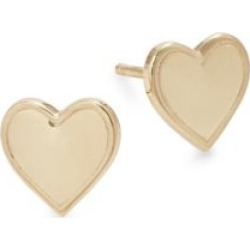 Dormeuses en or jaune 14 ct en forme de caur