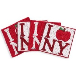 I Love NY Apple 4-Piece Coaster Set