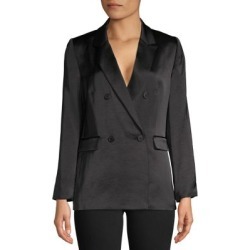 Petite Double Breasted Satin Jacket