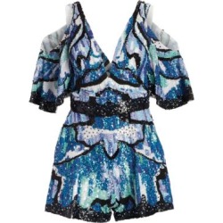 Wings Sequin Embroidered Romper