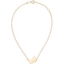 14K Yellow Gold Butterfly Anklet