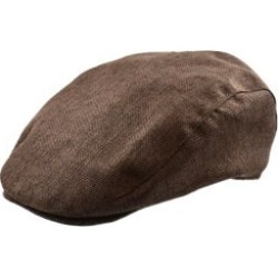 Casquette plate en mélange de lin
