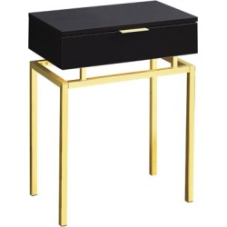 Table d'appoint blanche et chrome, 61 cm