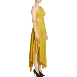 One-Shoulder Side Cutout Gown