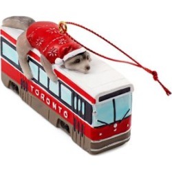 Ornement avec raton laveur sur un tramway de Toronto