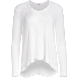 Wilt Women's Shrunken Scoopy High-Low Tee - White - Size Large