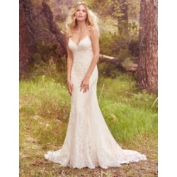 Robe de mariée ajustée et évasée avec éléments décoratifs Nola