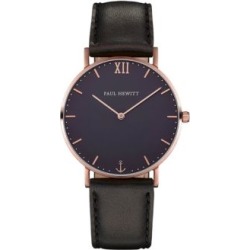 Montre analogique rose doré Blue Lagoon avec bracelet en cuir