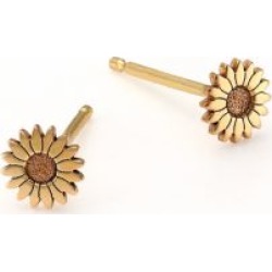 Itty Bitty Symbols 14K Yellow Gold Flower Stud Earrings