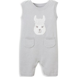 Elegant Baby Baby's Cotton Knit Llama Print Shortall - Grey - Size 3-6 Months