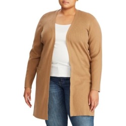 Open-Front Cotton-Blend Cardigan
