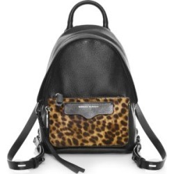 Mini Emma Leopard-Print Calf Hair Leather Backpack