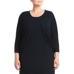 Toni T by Toni Plus Three-Quarter-Sleeve Jersey Cover Up