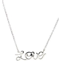 Sterling Silver Love Pendant Necklace
