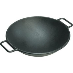 Wok en fonte 14 po préhuilé