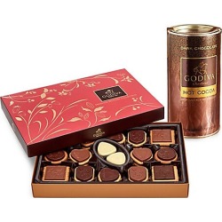 Godiva Chocolatier Dark Chocolate Hot Cocoa & Biscuit Gift Set