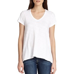 Wilt Women's Cotton Slub Hi-Lo Tee - Milk - Size M