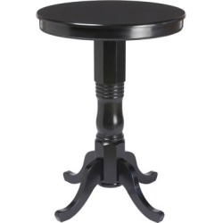 Table haute et ronde en bois