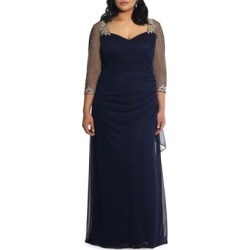 Plus Embellished Cocktail Gown