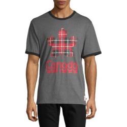 T-shirt à imprimé à carreaux Canada