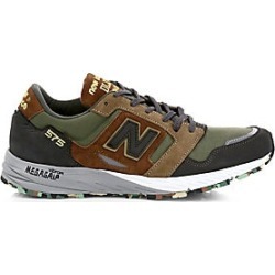 New Balance 575 Made in UK Suede & Mesh Sneakers - Green - Size 13 D