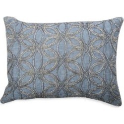 Iris Beaded Linen Pillow
