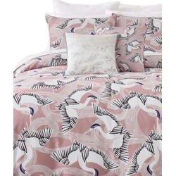 Ensemble housse de couette Crane en satin de coton à contexture de 230 fils, trois pièces
