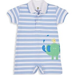 Florence Eiseman Baby Boy's Knit Pique Stripe Romper - Light Blue - Size 18 Months