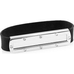 Grand Band Men's Medium Nail Sterling Silver Plaque Money Band - Silver